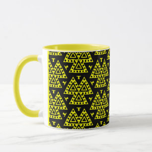 Tasse Trois triangles v1 - Jaune