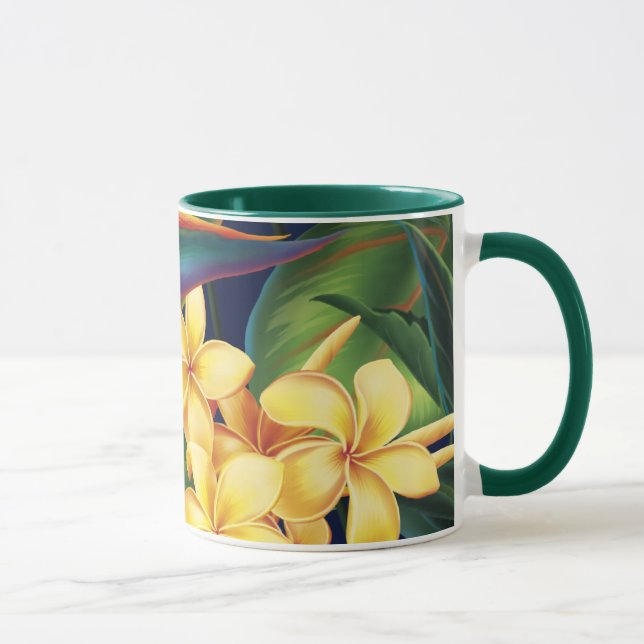 Tasse Tropical Paradise Plumeria Chasseur à deux tons Mu (Droite)