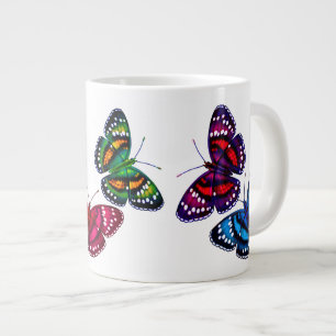 Tasse tropicale colorée d'éléphant de papillons