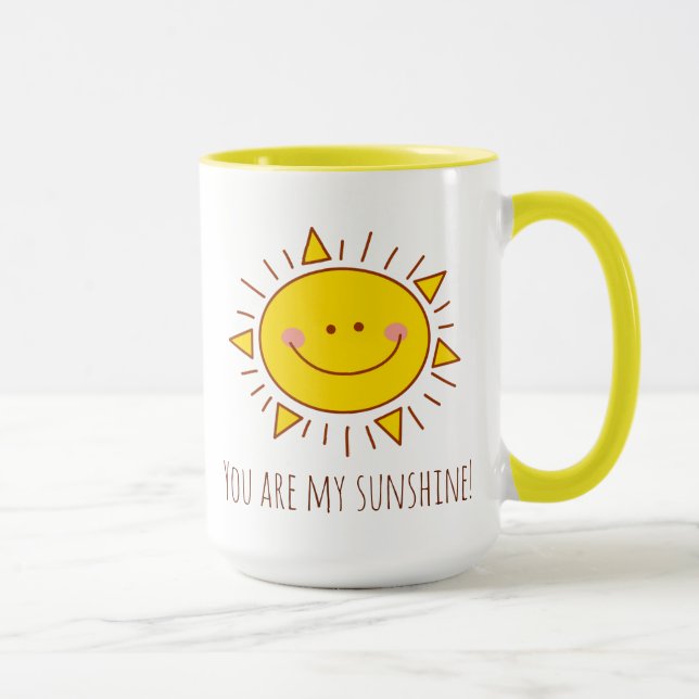 Tasse Tu Es Mon Soleil Joyeux Jour Ensoleillé (Droite)