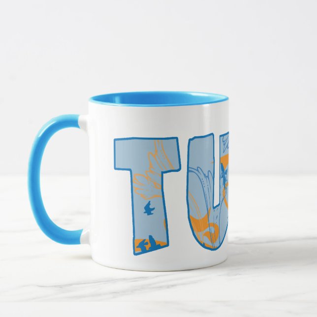 Tasse Tuba Texte Motif Art Abstrait Musique Cadeau (Gauche)