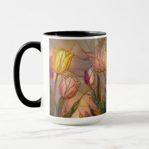Tasse Tulipe en Verre Peint : Art Floral