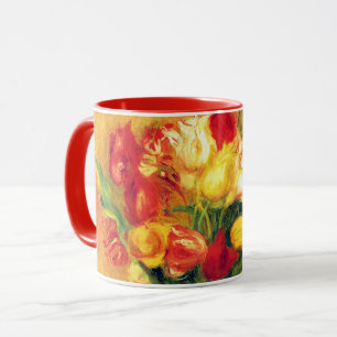 Tasse Tulipes par Pierre Renoir, Art Impressionniste Vin