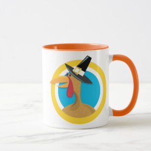 Tasse Turquie pèlerine en bleu et jaune Cercle