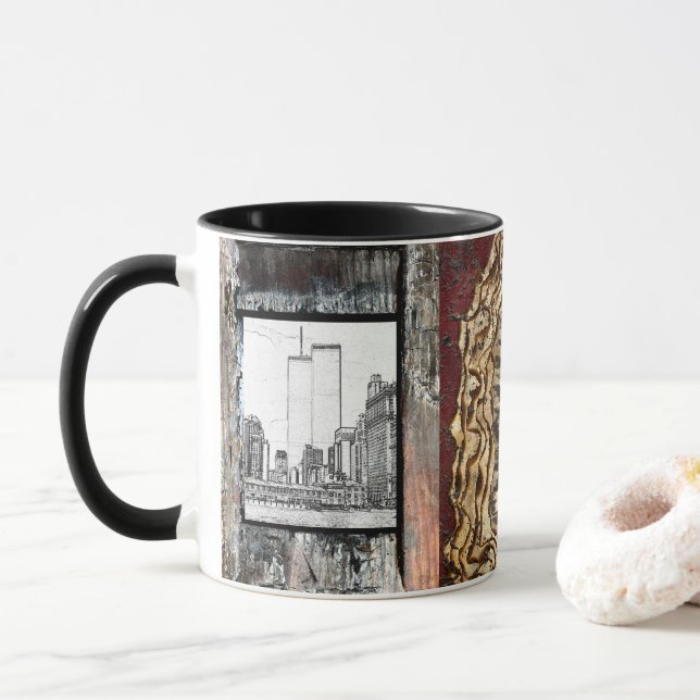 Tasse Twin Towers & The Dernier Tranquille Place (Avec donut)