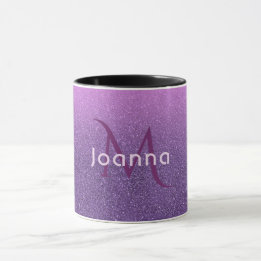 Tasse Ultra violet fausse parties scintillant et rose gi