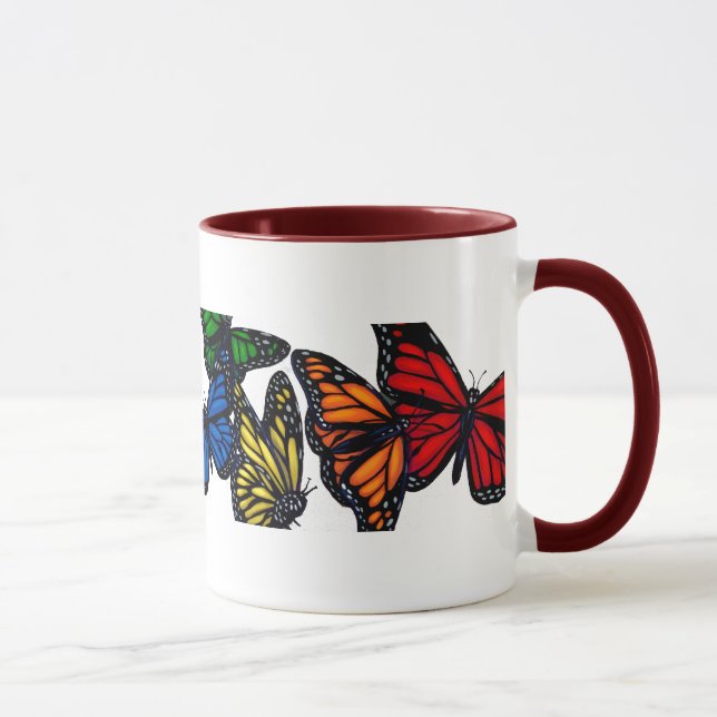 Tasse Un arc-en-ciel des papillons (Droite)