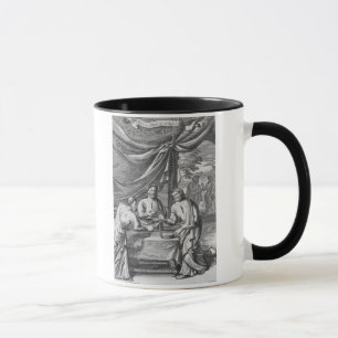 Tasse Un argument entre les cartographes, illustration