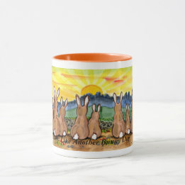 Tasse Un "autre jour de lapin", lapins observant la