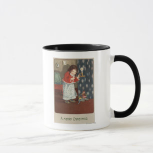 Tasse Un joyeux ChristmasGirl tenant un chandelier