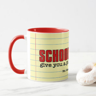 Tasse Un morceau d'esprit amusant de l'enseignant Rouge 