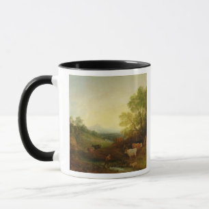 Tasse Un paysage avec des bétail et des figures d'un