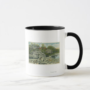 Tasse Un pont rustique à la scène de crique de Perkins