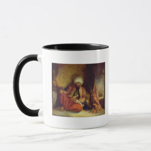 Tasse Un Turc fumant un tuyau