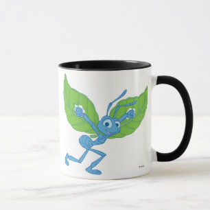 Tasse Un vol de bug's Life Flik avec des feuilles Disney