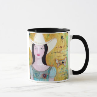 Tasse Une cow-girl sait… que la vie n'est pas au sujet