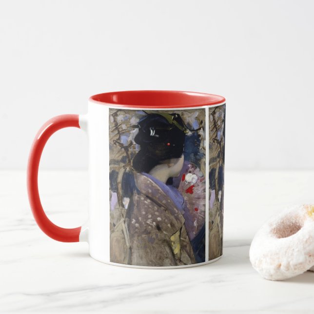 Tasse Une dame japonaise avec un fan de George Henry (Avec donut)