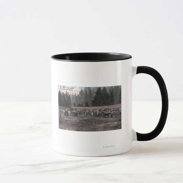 Tasse Une équipe de Mule au Camp Lewis (Droite)