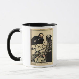 Tasse Une femme et un enfant remettent leur épargne