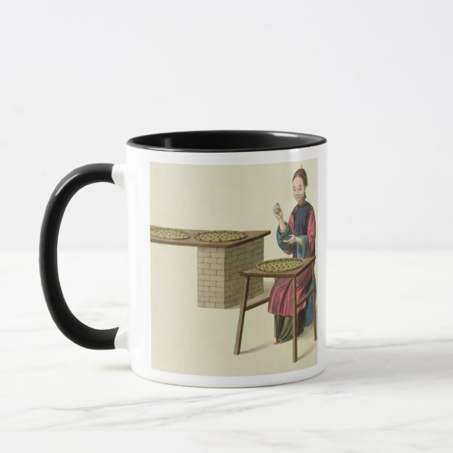 Tasse Une femme préparant le thé, plaquent 21 'du (Gauche)