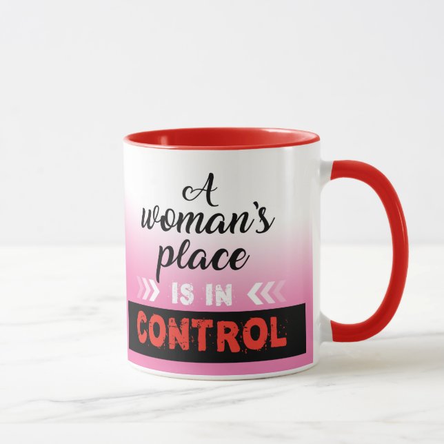 Tasse Une place de femme, le café branché Mug. (Droite)