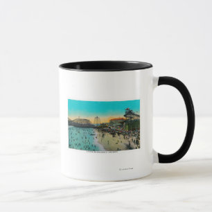 Tasse Une scène de baignade typique à Long Beach