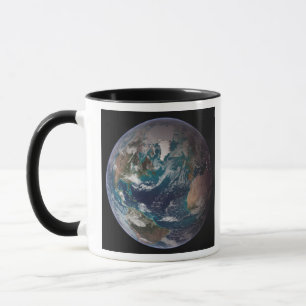 Tasse Une vue complète de la Terre montrant les données 