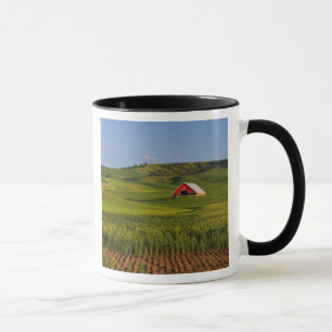 Tasse Une vue panoramique d'une grange à Moscou Idaho.