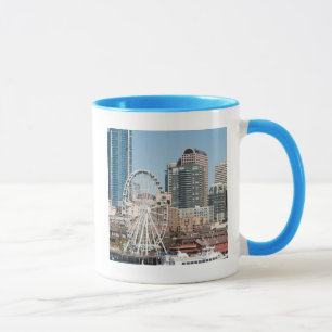 Tasse USA, Wa, Seattle. Bateau de croisière du port d'Ar