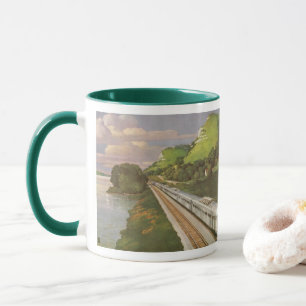 Tasse Vacances en train vintage, Locomotive dans le pays