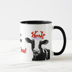 Tasse Vache à Père Noël - vache laitière utilisant l