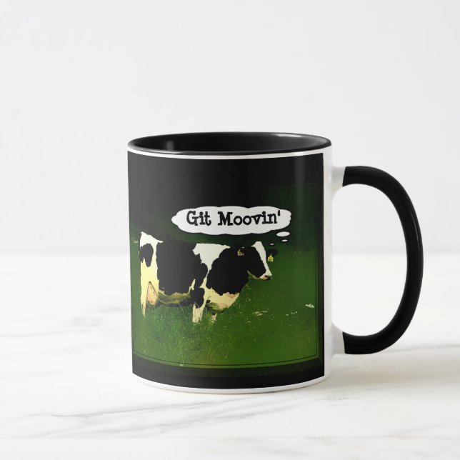 Tasse Vache de pensée drôle (Droite)