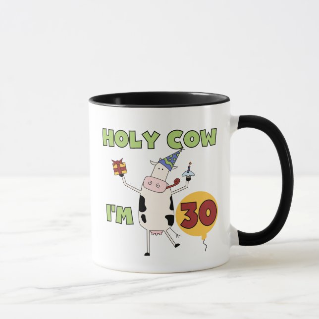 Tasse Vache sainte je suis 30 T-shirts et cadeaux (Droite)