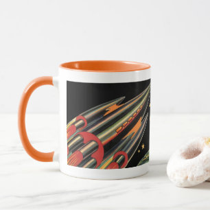 Tasse Vaisseau spatial de science-fiction vintage par Sp