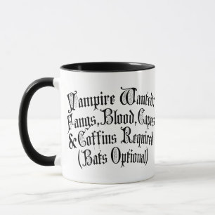 Tasse Vampire Recherché