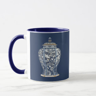 Tasse Vase en porcelaine bleue et blanche de Vision Stud