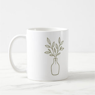 Tasse Vase et Feuilles
