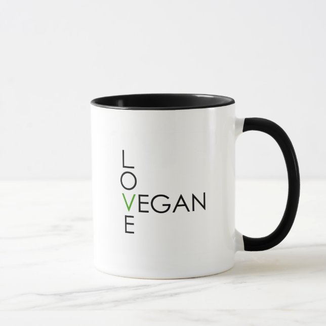 Tasse Végétalien d'amour (Droite)