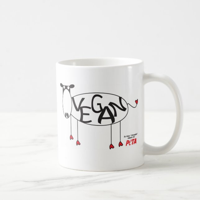 Tasse végétalienne de vache (Droite)
