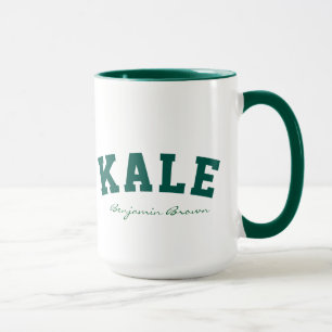 Tasse végétalienne nommée faite sur commande de