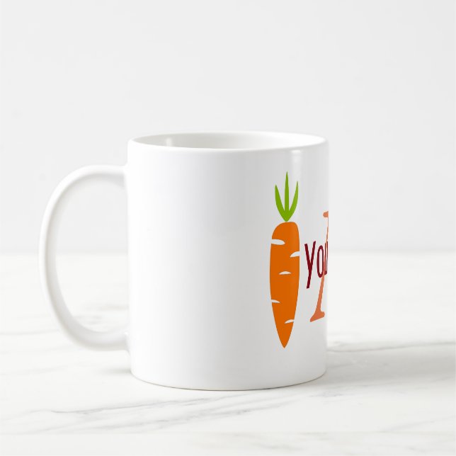 Tasse végétarienne drôle personnalisée d'amant de (Gauche)