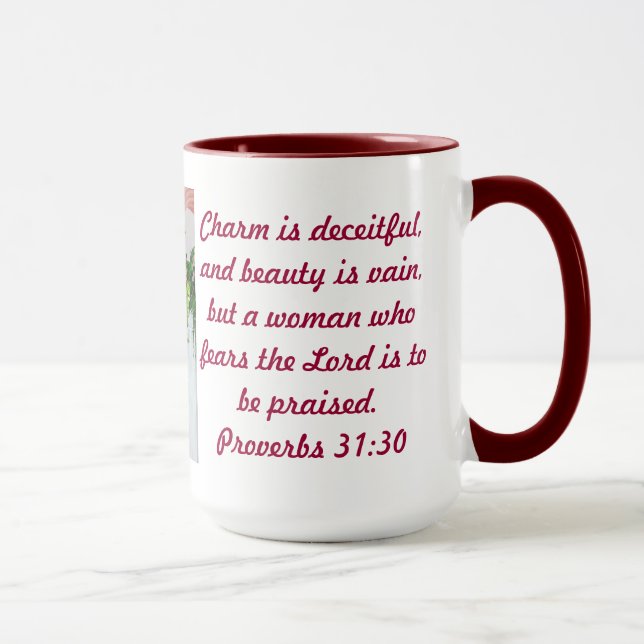 Tasse Vers du déjeuner w/Bible de mère et de fille (Droite)