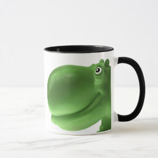 Tasse Vert heureux d'hippopotame