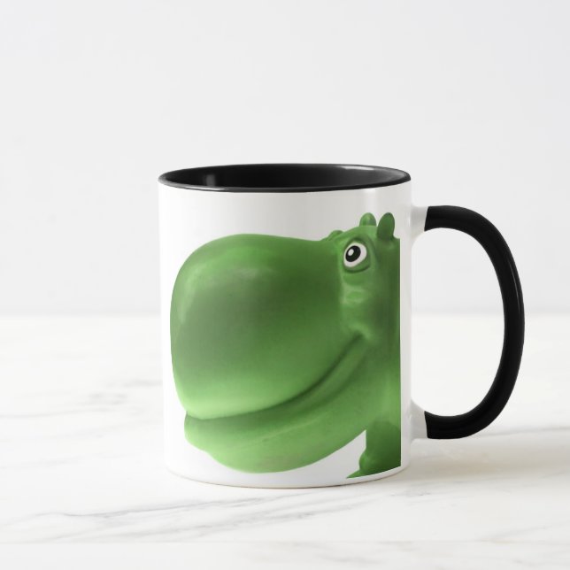 Tasse Vert heureux d'hippopotame (Droite)