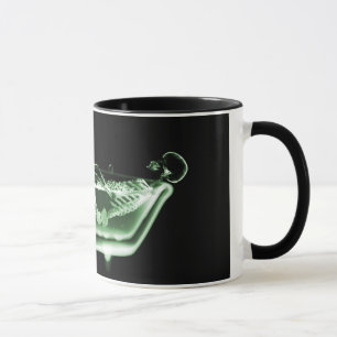 Tasse Vert squelettique de noir de Bath de rayon X