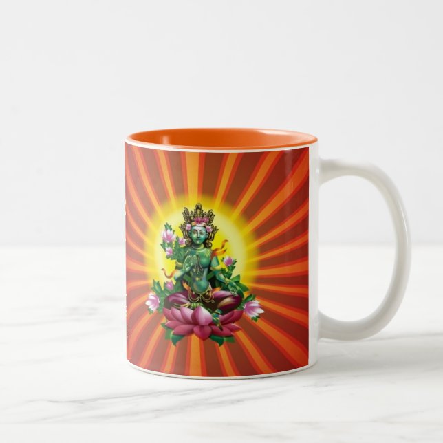Tasse verte de Ārya Tārā Bouddha (Droit)