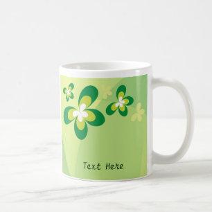 Tasse verte de papillon