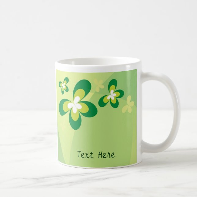 Tasse verte de papillon (Droite)