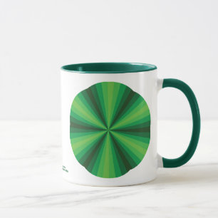 Tasse verte illusion d'optique