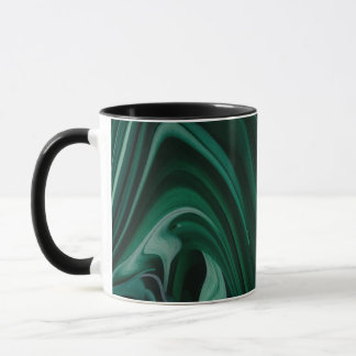 Tasse verte liquide d'acrylique de forêt